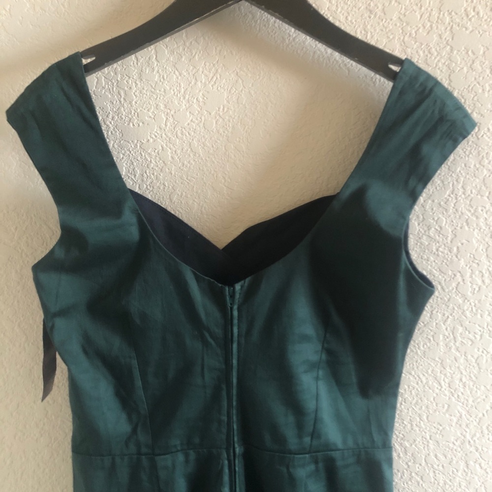 NWT Rare! Rock Steady Pinup Dress with Sweetheart Neck Green size L - Picture 9 of 10